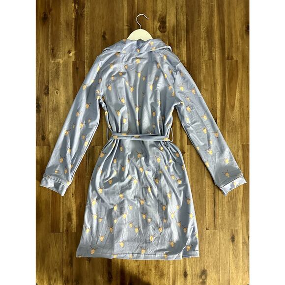 NWT SweetHoney Classic Lounge Pajama Robe Blue Rudolph Reindeer Christmas XS - Picture 4 of 6